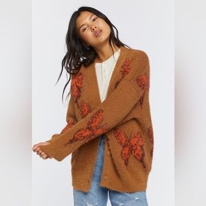 NWT forever 21 oversized butterfly cardigan sweater